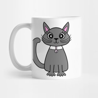 CUTE Gray Cat Mug